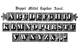 Doppel Mittel Lapidar Azure: A Display Typeface for Crafters