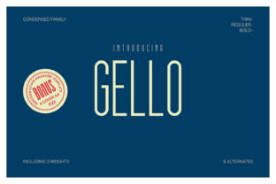 Gello: A Slim Sans Serif Typeface for Refined Branding