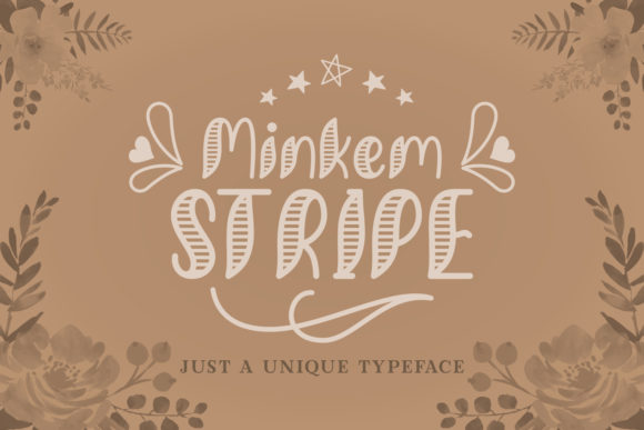 Minkem Stripe: A Playful Display Font for Campaign Design