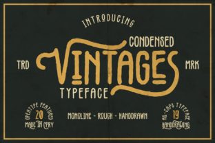 Vintages: A Display Font for Editorial Atmosphere